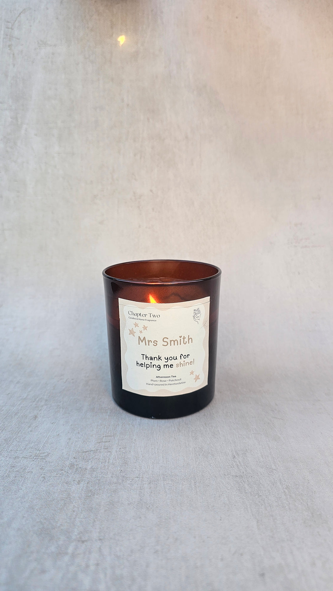 PERSONALISED CANDLE - THANK YOU TEACHER